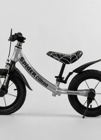 Велобіг 12'' "SPIDER" 67431 (1) алюмінієва рама, переднє ручне гальмо, підніжка, захисні крила Corso (259643024)