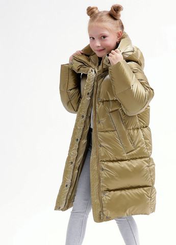Бронзовая зимняя пуховая куртка для девочек от 6 до 17 лет X-Woyz