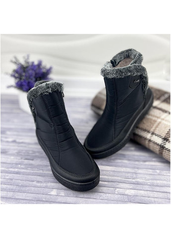Черные жiночi дутики черевики короткi на замку paolla е-0041227 чорнi No Brand