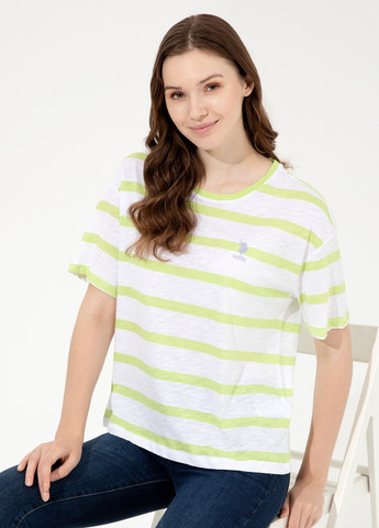 Темно-зеленая женская футболка-футболка женская U.S. Polo Assn.