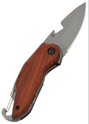 Туристический компактный складной нож BUCK с титановым покрытием и деревянной ручкой 14,7см. VTech (259504007)