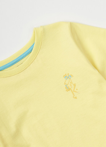 Желтая летняя футболка желтая "жирафчик" KRAKO