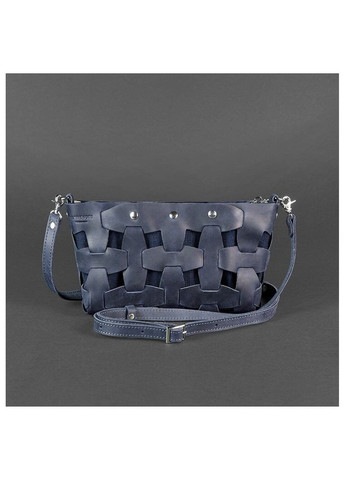 Шкіряна плетена жіноча сумка Пазл S бордова Krast BN-BAG-31-VIN BlankNote (277977888)