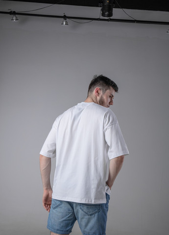 Біла стильна оверсайз футболка з лого puma Vakko