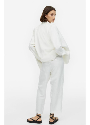 Женские зауженные брюки Н&М (55967) XS Белые H&M (259637697)