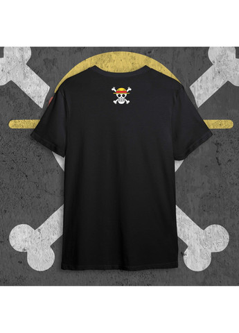 Чорна футболка з принтом ван піс - луффі самурай No Brand
