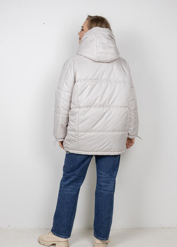 Светло-серая демисезонная модная женская демисезонная куртка DIMODA Жіноча модна куртка від українського виробника