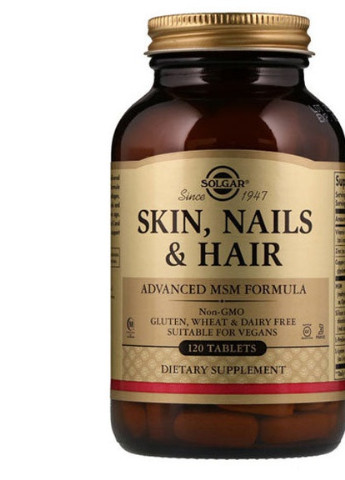 Skin, Nails & Hair, Advanced MSM Formula 120 Tabs Solgar (256723930)