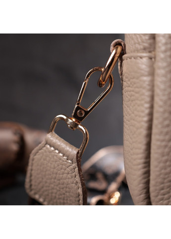 Идеальная женская сумка из натуральной мягкой кожи 22318 Бежевая Vintage (276457620)