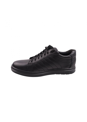 Черные кеди мужские черные натуральная кожа Maxus Shoes 118-23DTCP