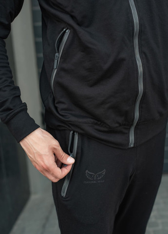 Чоловічий спортивний костюм демісезонний чорний Personal Style 2023 (260479109)