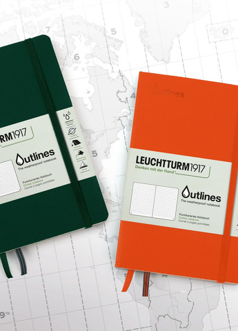 Блокнот Outlines, Paperback (B6+), Зелений, Крапка Leuchtturm1917 (269901149)