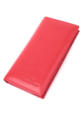 Вертикальный женский кошелек на магнитах из натуральной кожи 22539 Красный st leather (277980523)
