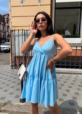 Голубое повседневный платье  сарафан LeVi