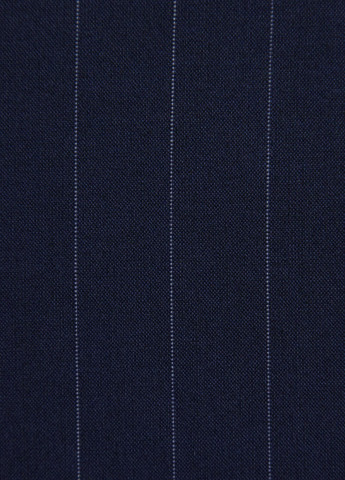 Темно-синий демисезонный двобортный темно-синий в полоску костюм 10475 Yarmich