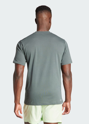 Сіра футболка для тренувань train essentials feelready logo adidas
