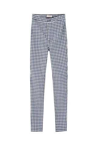 Штани демісезон,білий-синій в клітку, Pull & Bear (257522042)