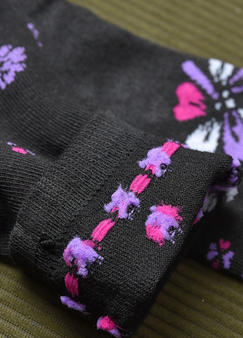 Носки для девочки черного цвета с рисунком Let's Shop (269387612)