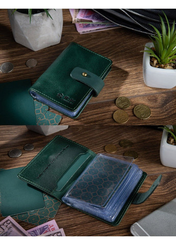 Картхолдер зі шкіри HiArt CH-02br Crystal Green Hi Art (268371215)