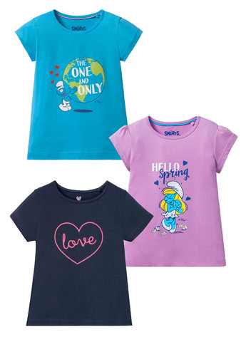Комбинированная футболки для девочки (3 шт) Lidl