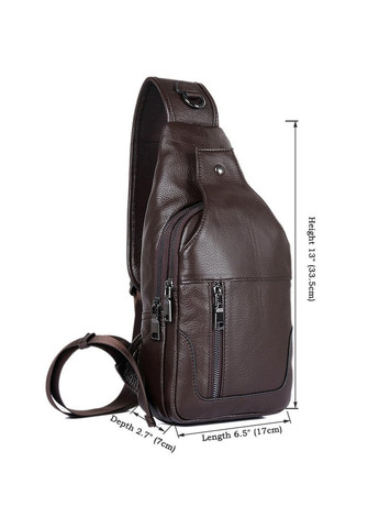 JD4004c шкіряний коричневий рюкзак John McDee (263776817)