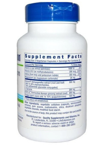 Triple Action Thyroid 60 Veg Caps Life Extension (256723856)