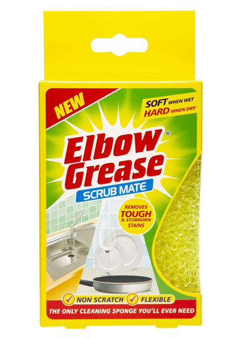 Губка для чищення Scrub Mate жовта 1шт Elbow Grease (269449982)