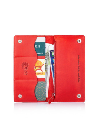 Кожаный бумажник WP-05 Shabby Red Berry Buta Art Красный Hi Art (268371861)