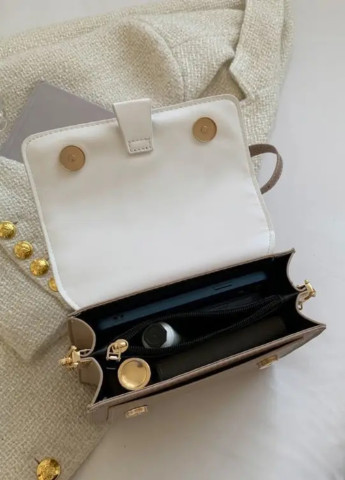 Женская классическая сумочка через плечо кросс-боди бежевая коричневая No Brand (256992582)