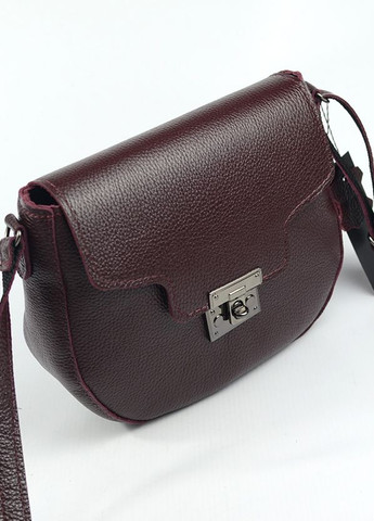 Бордовая женская кожаная маленькая сумка через плечо, молодежная овальная сумочка из натуральной кожи Serebro (266623591)