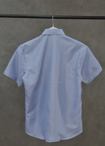 Темно-синяя классическая рубашка в полоску Let's Shop