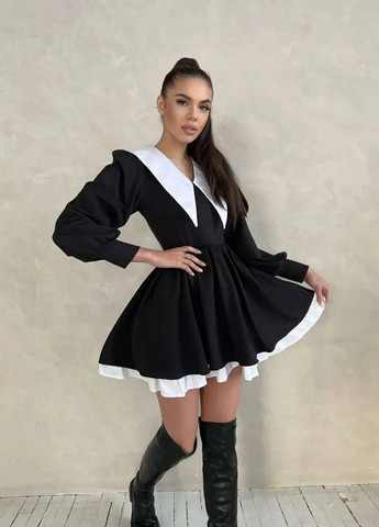 Чорна кежуал жіноча сукня коттон No Brand