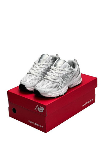 Белые демисезонные кроссовки женские, вьетнам New Balance 530 White Silver Premium