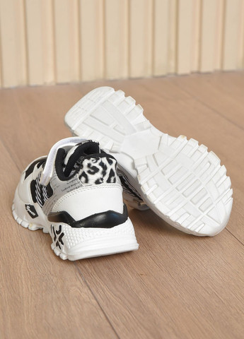 Білі осінні кросівки дитячі для дівчинки демісезонні білого кольору Let's Shop