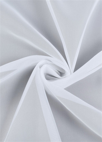 Тюль готовий пошитий білий однотонний шифон на тасьмі, висота 240 см, ширина 500 см No Brand (258655916)
