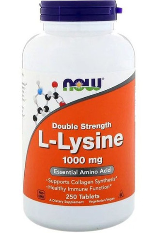 L-Lysine 1000 mg 250 Tabs NF0123 Now Foods (256722811)