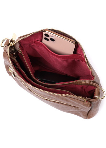 Жіноча стильна сумка через плече з натуральної шкіри 22288 Бежева Vintage (276461753)