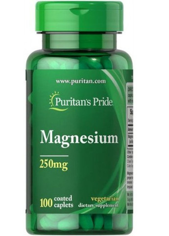 Puritan's Pride Magnesium 250 mg 100 Caplets PTP-15830 Puritans Pride (256721117)