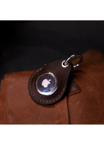 Надежный брелок-держатель для Apple AirTag из винтажной кожи 11615 Коричневый Grande Pelle (267507136)