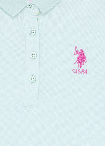Зеленая детская футболка-футболка поло u.s.polo assn на девочку для девочки U.S. Polo Assn.