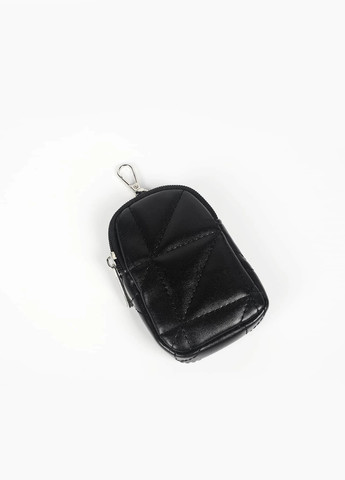 Женская классическая сумочка стеганая кросс-боди с кошельком рептилия T-149 черная No Brand (259356510)