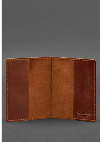 Шкіряна обкладинка на паспорт 1.3 Світло-коричневий Божевільний кінь BN-OP-1-3-K-KR BlankNote (263519105)