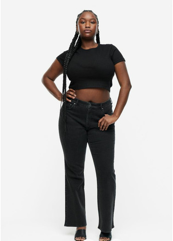 Жіночі джинси з пишною посадкою Bootcut nigh (56293) W36 Чорні H&M - (267223087)