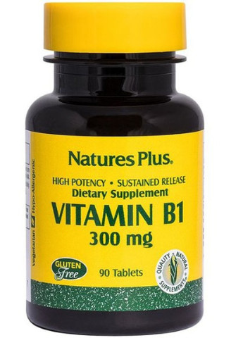 Nature's Plus Vitamin B1 300 mg 90 Tabs NTP1605 Natures Plus (256719614)