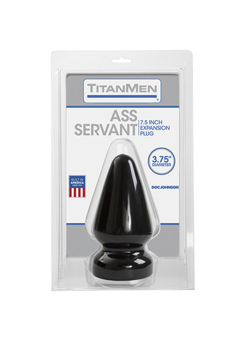 Пробка для фістингу Titanmen Tools - Butt Plug 3.75 Inch Ass Servant, діаметр 9,4см Doc Johnson (276389597)
