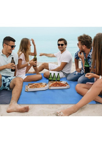 Пляжний водонепроникний килимок покривало ковдра з кишенями для пляжу пікніка з чохлом 208x208см (475193-Prob) Unbranded (263056530)
