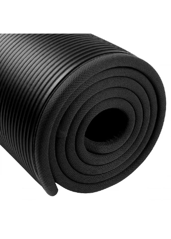 Килимок спортивний NBR 1 cм для йоги та фітнесу SV-HK0362 Black SportVida (258302018)