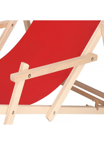 Шезлонг (крісло-лежак) дерев'яний для пляжу, тераси та саду DC0003 RED Springos (258354761)