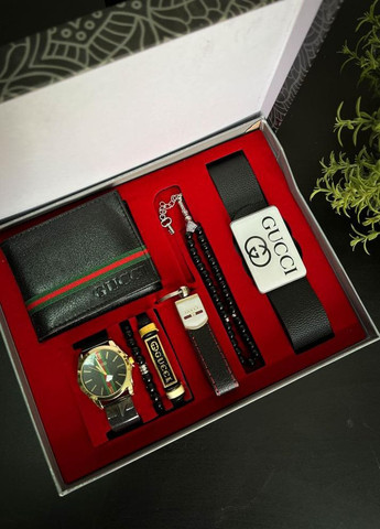 Подарунковий набір часи, браслет, гаманець, ремінь No Brand (262995045)