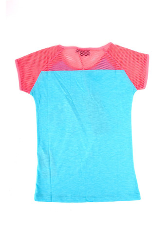 Голубая летняя футболка на девочку голубая tom-du с принтом птицы TOM DU